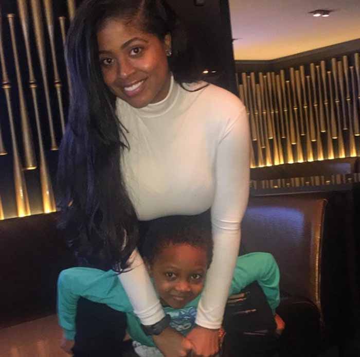 A picture of Erika Deshazo with her son Aasim Harris.